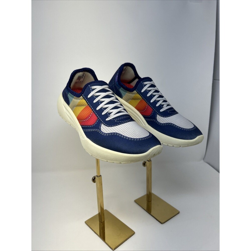 Psudo Court Slip On Sneakers Womens Sz 7 USA Comfortable Sunrise Rainbow